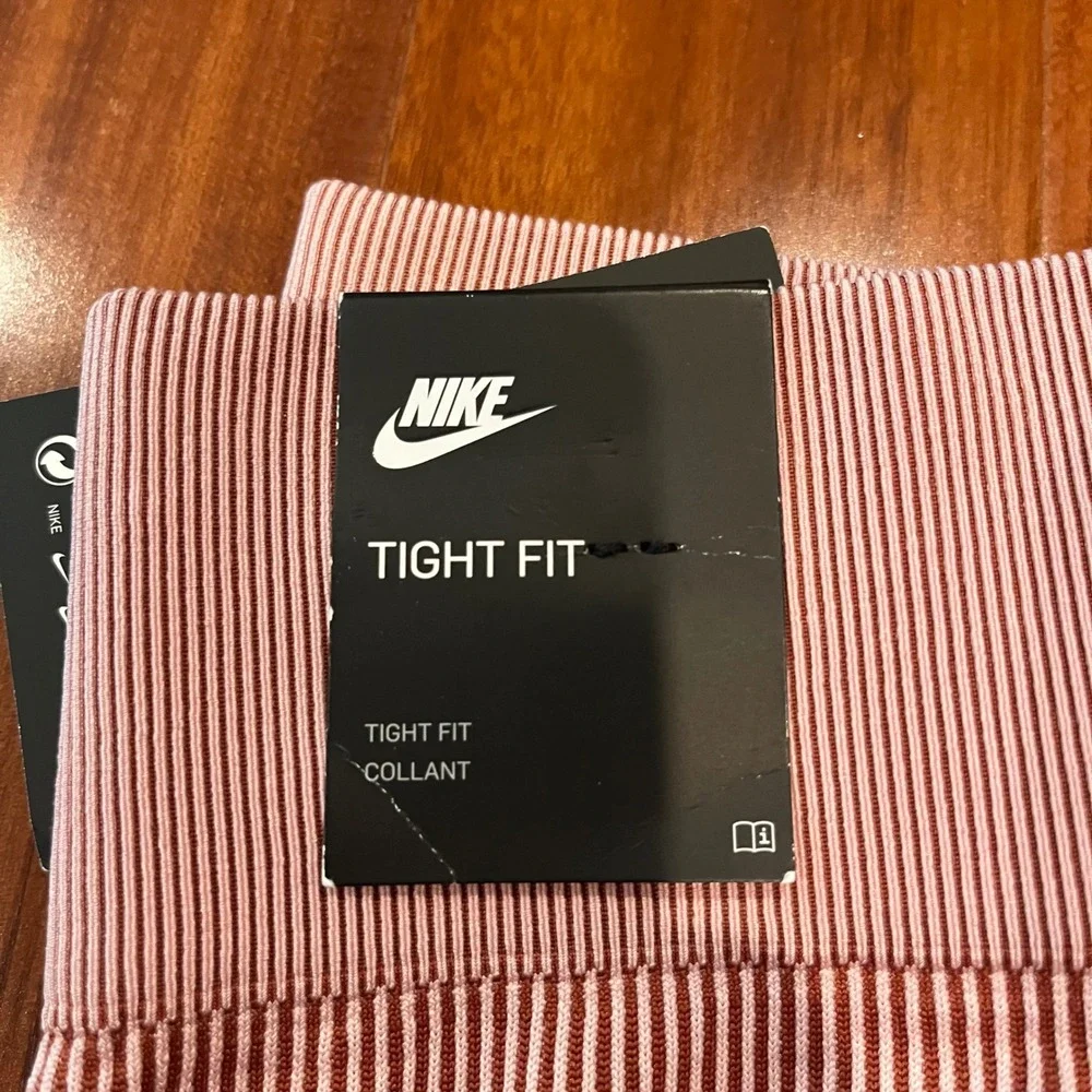 Nike Athletic Skirt Mini Air Rib Stripe Tight Fit Active Bodycon Stretch New M